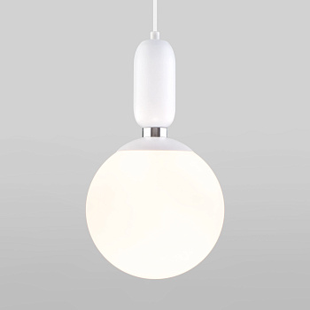 Подвесной светильник с плафоном 1*E27 60Вт белый IP20 Bubble (50197/1 белый) Eurosvet