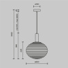 Подвесной светильник 1*E27 60Вт Черный IP20 Reels MOD268PL-01B Maytoni