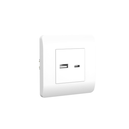 Розетка USB A+C, 5В/2,1А, белый NEW3-E CHINT