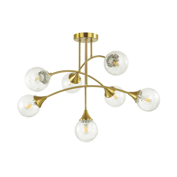 Люстра потолочная E14 7*40W 220V YOKO латунь LUMION