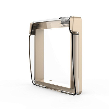 Влагозащитная крышка для розетки золотая Livolo