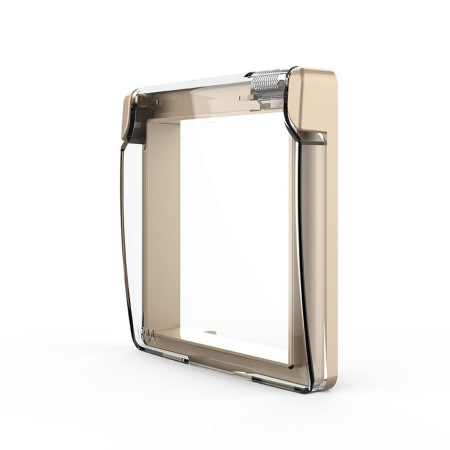 Влагозащитная крышка для розетки золотая Livolo