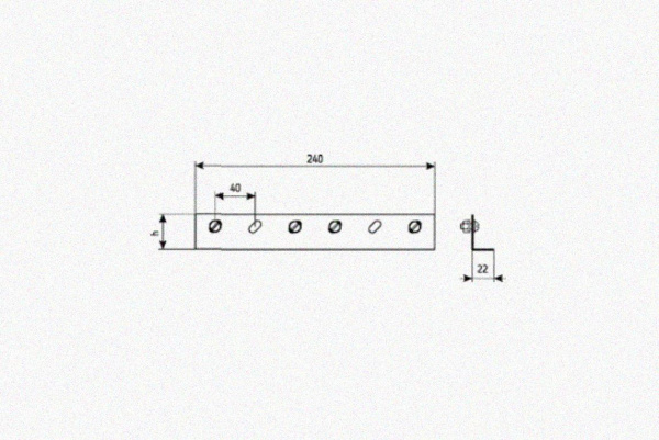 Соединитель лотковый замковый СЛЗх100х1,2 УТ1,5, оцинкованный лист, S1,2