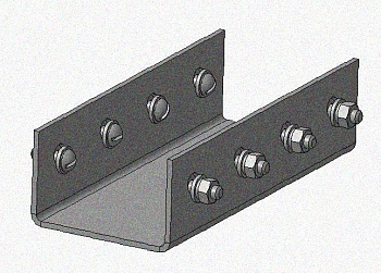 Соединитель стоек СС УТ1,5, оцинкованный лист, S2,0