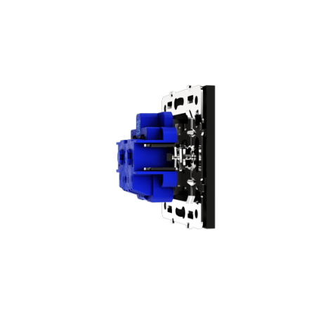 Розетка встраиваемая Voltum S70 с заземлением и защитными шторками, 16А, (черный матовый)