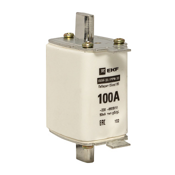 Плавкая вставка ППН-33 160/100А габарит 00 PROxima EKF