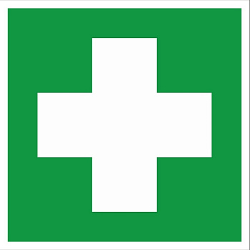 Наклейка "Аптечка первой медицинской помощи" EC01 (200х200мм) PROxima EKF