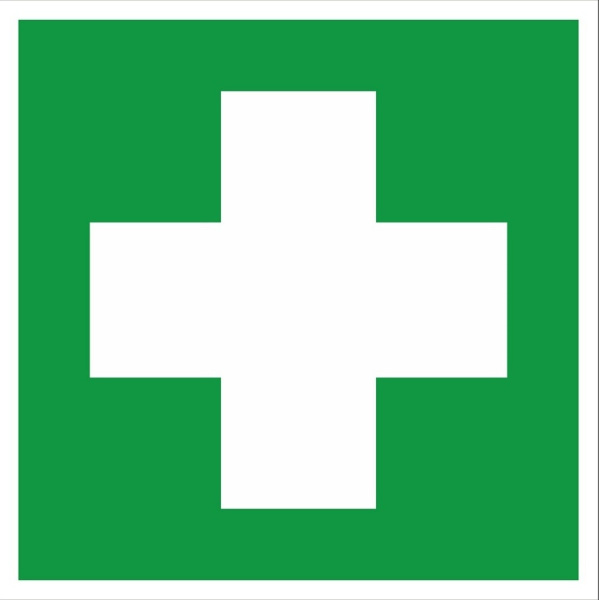 Наклейка "Аптечка первой медицинской помощи" EC01 (200х200мм) PROxima EKF