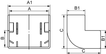 AEM 22x10 Угол внешний белый (розница 4 шт в пакете, 20 пакетов в коробке) DKC