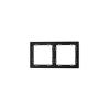 Рамка пластиковая Voltum S70 на 2 поста, (черный матовый)