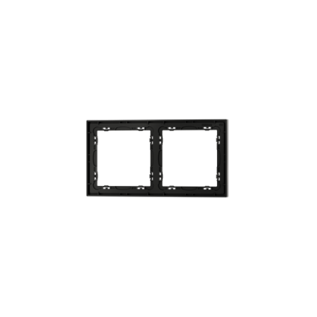 Рамка пластиковая Voltum S70 на 2 поста, (черный матовый)