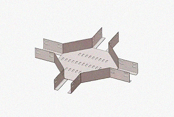 Лоток крестообразный глухой КМГ 100х100 УХЛ1, оцинкованный лист S1,5