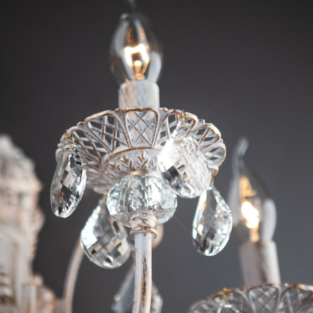 Бра с хрусталем 3*E14 60Вт белый с золотом IP20 Alda (3305/3 белый с золотом) Eurosvet