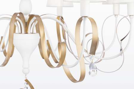 Люстра 8*E14 40Вт Белый с Золотом IP20 Intreccio ARM010-08-W Maytoni