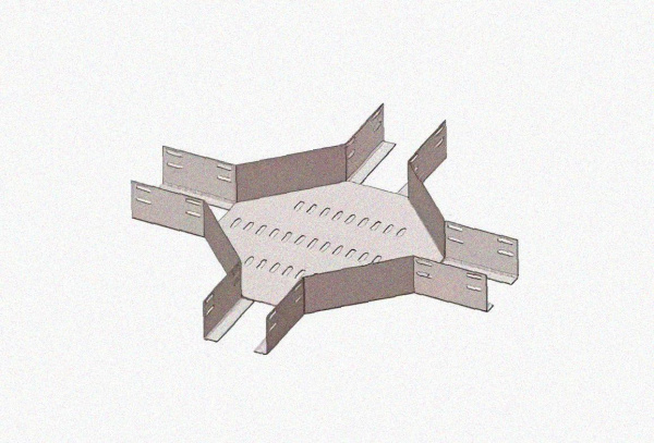 Лоток крестообразный глухой КМГ 100х100 УХЛ1, оцинкованный лист S1,5