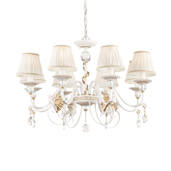 Люстра 8*E14 40Вт Белый с Золотом IP20 Elina ARM222-08-G Maytoni