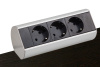 Donel Настольный розеточный блок Ovaledesign в сборе: 3х220V, кабель 3м с вилкой