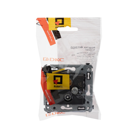 Розетка TV-FM-SAT в стену, "Avanti", "Черный матовый" DKC