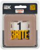 BRITE Рамка 1-мест. РУ-1-2-Бр стекло дым. RE IEK