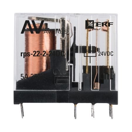 Реле промежуточное РП slim 22/2 5A 24В DC AVERES EKF