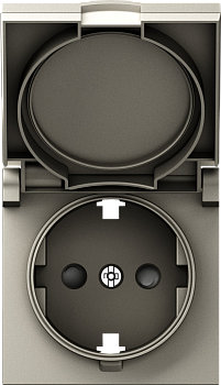 Donel A07 матовый кашемир накладка для розетки Schuko с заземлением, с крышкой, 16A 250 В~, серия DB