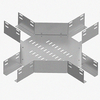 Лоток крестообразный перфорированный КМ 250х50 УТ1,5, оцинкованный лист S1,5