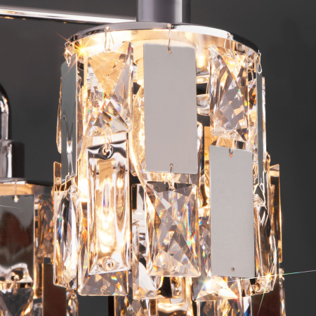 Потолочная люстра с хрусталем 5*E14 60Вт хром IP20 Scoppio (10101/5 хром) Eurosvet