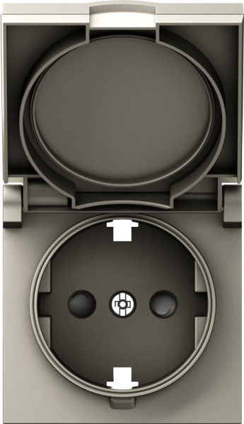 Donel A07 матовый кашемир накладка для розетки Schuko с заземлением, с крышкой, 16A 250 В~, серия DB