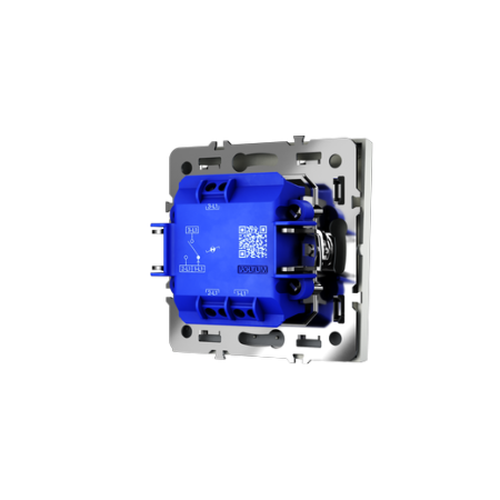 Проходной переключатель встраиваемый Voltum S70 одноклавишный с подсветкой 10А, (сталь)