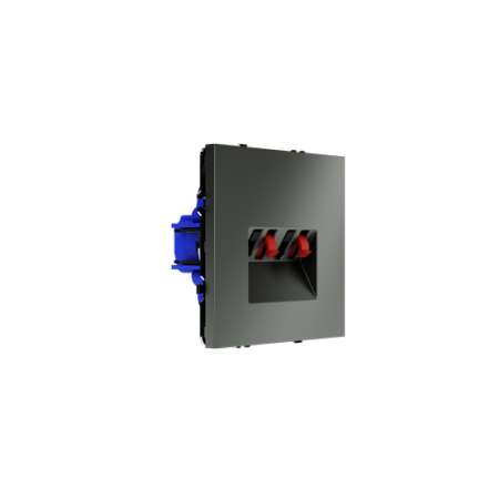 Розетка акустическая встраиваемая Voltum S70 4-местная, (титан)