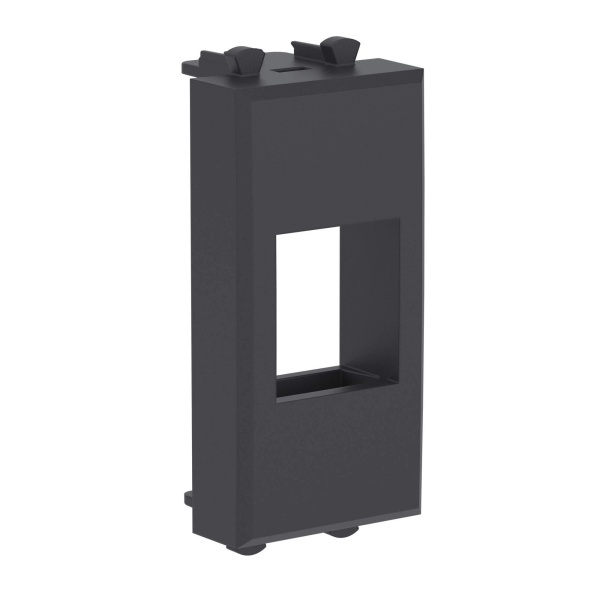 Адаптер без шторки для Keystone, "Avanti", "Черный матовый", 1 модуль DKC