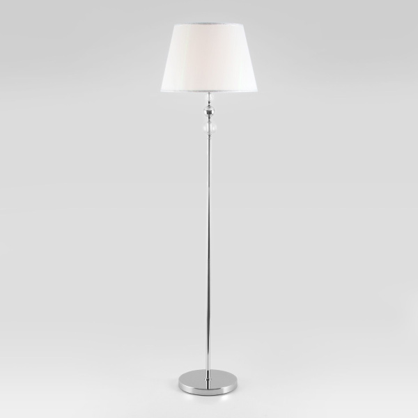 Торшер классический с абажуром 1*E27 60Вт хром IP20 Sortino (01072/1 хром) Eurosvet