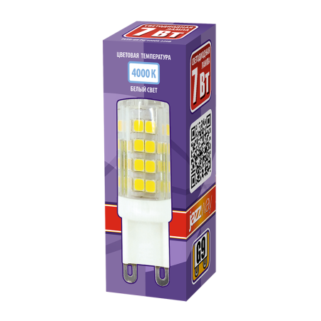 Лампа светодиодная LED 7W G9 4000К JazzWay