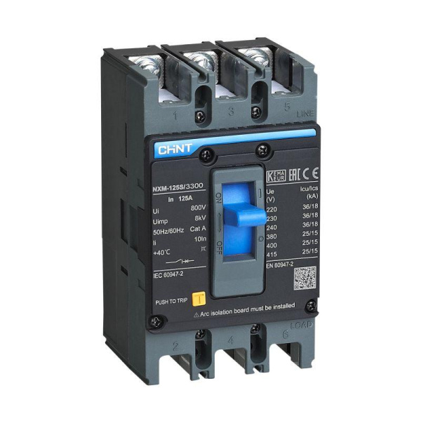 Выключатель автоматический ВА NXM-125S/3П 125А 25кА CHINT