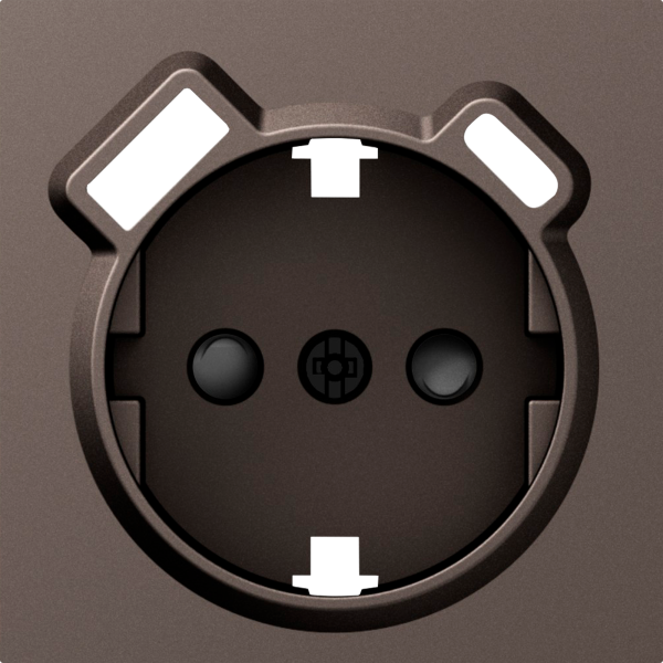 Donel A07 мокко накладка для розетки Schuko с зарядным устройством USB A+C, со шторками 16A 250 В~,серия DB