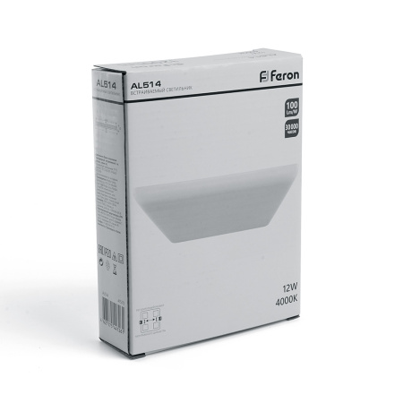 Св/д св-к Feron AL514 встр.с регулир.монтажным диаметром (до 105мм) 12W 4000K белый