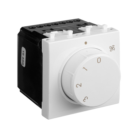 Механизм управления вентиляторами модульный, "Avanti", "Белое облако", 2модуля DKC