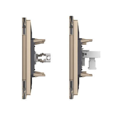 Розетка ТВ/ТЛФ Золотая Livolo