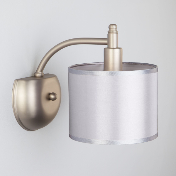 Бра с абажуром 1*E14 40Вт сатинированный никель IP20 Adagio (60080/1 сатин-никель) Eurosvet