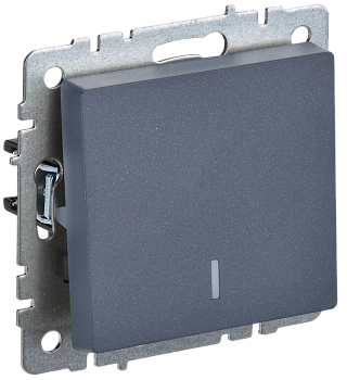 BRITE Выключатель 1-клавишный с индикацией 10А ВС10-1-1-БрМ маренго IEK