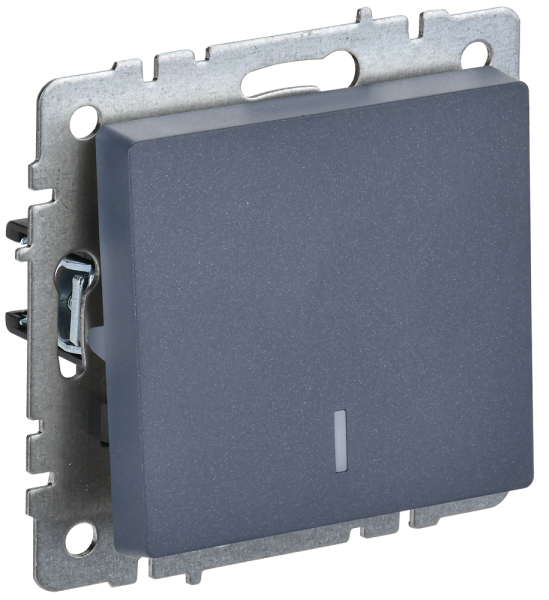 BRITE Выключатель 1-клавишный с индикацией 10А ВС10-1-1-БрМ маренго IEK