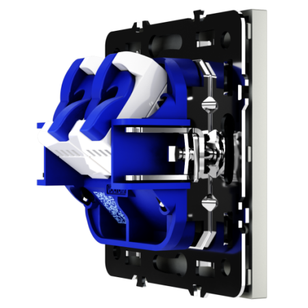 Розетка компьютерная встраиваемая Voltum S70 двойная RJ45+RJ45 КАТ.6, (сталь)