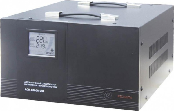 Стабилизатор напряжения  переносной АСН-8000/1-ЭМ, электромеханический РЕСАНТА