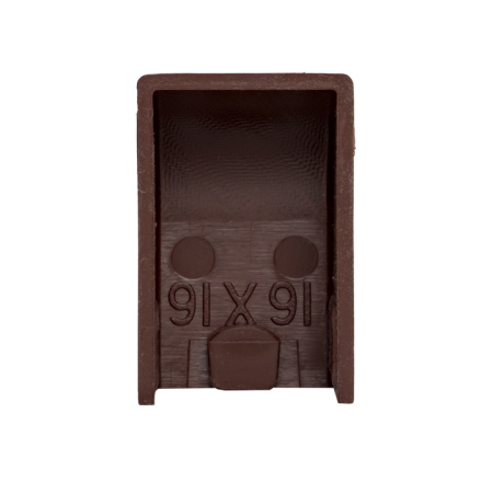 Заглушка (16х16) (4 шт) темное дерево EKF-Plast