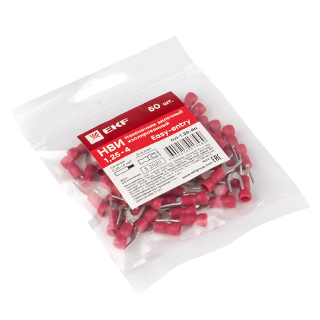 Наконечник вилочный изолированный НВИ 1,5-4 (50шт) PROxima EKF