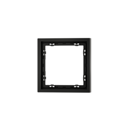 Рамка пластиковая Voltum S70 на 1 пост, (черный матовый)