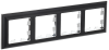 BRITE Рамка 4-мест. РУ-4-Бр хром/черн. IEK