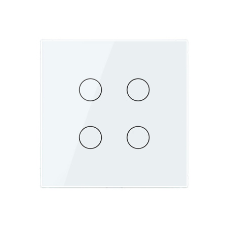 Сенсорный выключатель 4 клавиши 1 пост Белый UK стандарт Livolo
