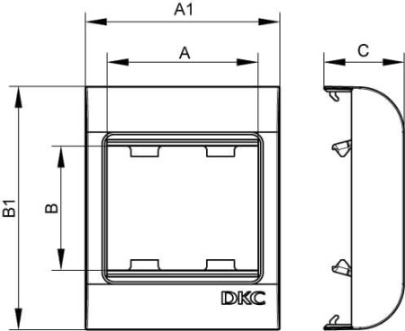 PDD Коробка монтажная под 2 модуля VIVA DKC