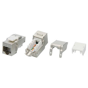 Модуль Keystone RJ45 CAT5E экранированный, 90 градусов, серебристый(форм-фактор S10) DKC